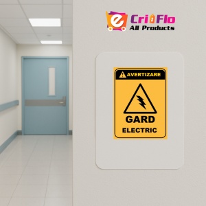 Indicator De avertizare gard electric, Sticker autocolant - Img 5