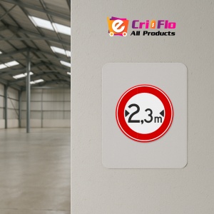 Indicator de circulatie accesul interzis vehiculelor cu latimea mai mare de 2.3 metri, Sticker autocolant - Img 3