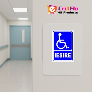 Indicator De iesire pentru persoane cu handicap, Sticker autocolant - Img 4