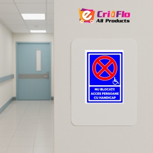 Indicator De parcare nu blocati acces persoane cu handicap, Sticker autocolant - Img 4