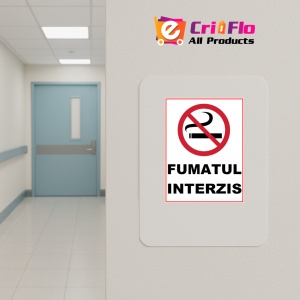 Indicator De protectia muncii fumatul interzis, Sticker autocolant - Img 4
