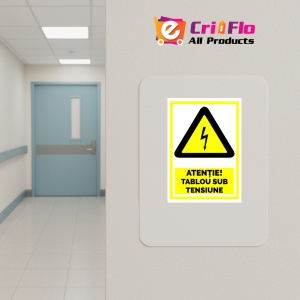 Indicator De securitate atentie tablou sub tensiune, Sticker autocolant - Img 4
