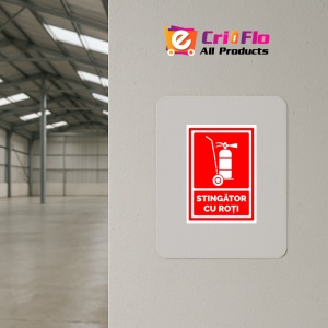 Indicator De securitate pentru stingator cu roti, Sticker autocolant - Img 3