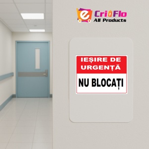 Indicator De siguranta iesire de urgenta nu blocati, Sticker autocolant - Img 4