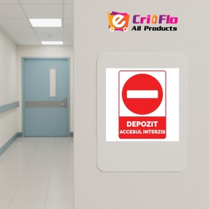 Indicator Depozit accesul interzis, Sticker autocolant - Img 4