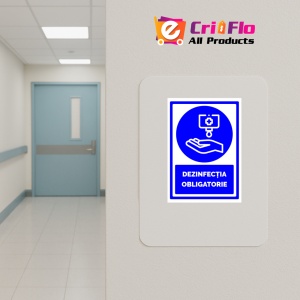 Indicator Dezinfectia obligatorie, Sticker autocolant - Img 4
