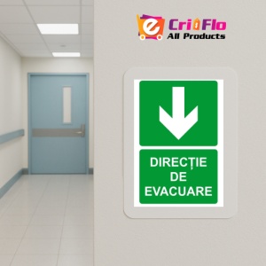 Indicator Directie de evacuare 2, Sticker autocolant - Img 5