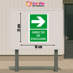 Indicator Directie de evacuare 3, Sticker autocolant - Img 2
