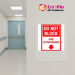 Indicator Do not block fire extinguisher signs, Sticker autocolant - Img 4