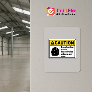 Indicator Ear Protection Required Sign, Sticker autocolant - Img 3