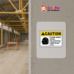 Indicator Ear Protection Required Sign, Sticker autocolant - Img 5