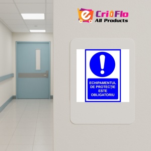 Indicator Echipamentul de protectie este obligatoriu, Sticker autocolant - Img 4