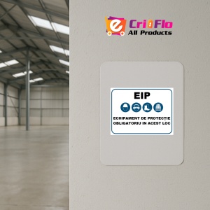 Indicator EIP echipament de protectie obligatoriu in acest loc, Sticker autocolant - Img 3