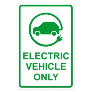 Indicator Electric Vehicle Parking Sign, Sticker autocolant