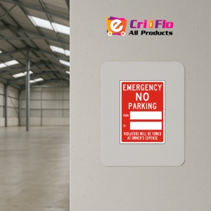 Indicator Emergency Temporary No Parking Violators Will Be Towed Sign, Sticker autocolant - Img 3