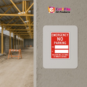 Indicator Emergency Temporary No Parking Violators Will Be Towed Sign, Sticker autocolant - Img 5