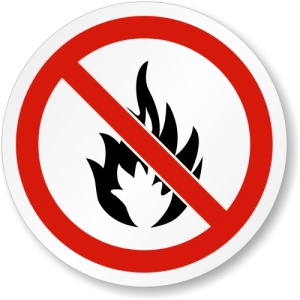 Indicator Eticheta fara foc sau flacara deschisa, Sticker autocolant