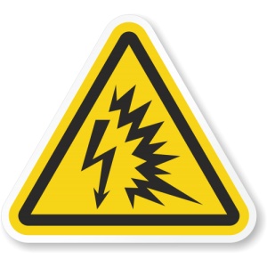 Indicator Eticheta pentru curent fulger, Sticker autocolant
