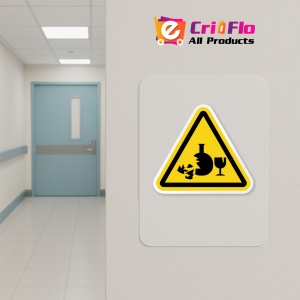 Indicator Eticheta pentru pericol de sticla, Sticker autocolant - Img 4