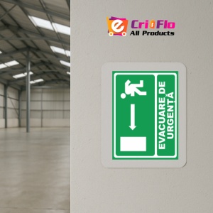 Indicator Evacuare urgenta stanga, Sticker autocolant - Img 4