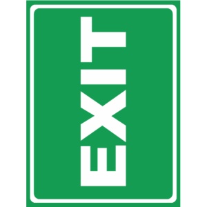 Indicator Exit, Sticker autocolant