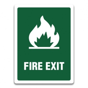 Indicator FIRE EXIT SIGN, Sticker autocolant