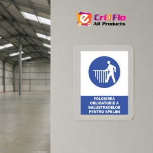 Indicator Folosirea obligatorie a balustradelor pentru sprijin, Sticker autocolant - Img 4