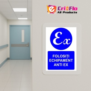Indicator Folositi echipament anti ex indicator de obligativitate, Sticker autocolant - Img 5
