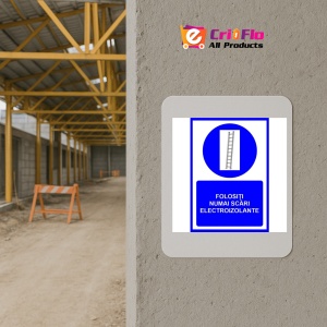 Indicator Folositi numai scari electroizolante, Sticker autocolant - Img 5
