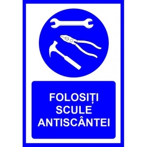 Indicator Folositi scule antiscantei, Sticker autocolant