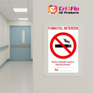 Indicator fumatul interzis 3 indicatoare protectia muncii, Sticker autocolant - Img 5
