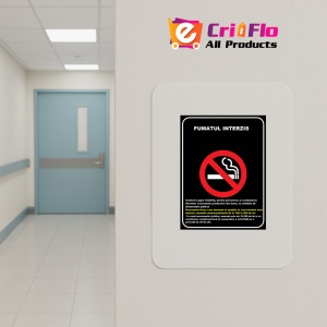 Indicator Fumatul interzis conform legii 15, Sticker autocolant - Img 4