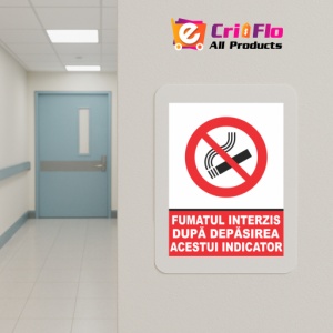 Indicator Fumatul interzis dupa depasirea acestui indicator, Sticker autocolant - Img 5