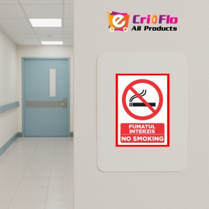 Indicator Fumatul interzis no smoking, Sticker autocolant - Img 4