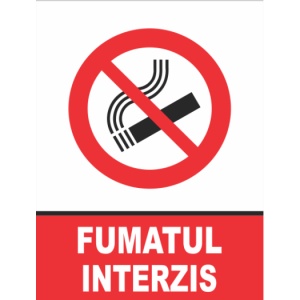 Indicator Fumatul interzis, Sticker autocolant