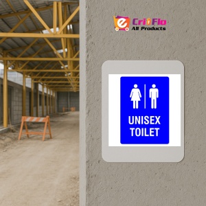 Indicator Gender Neutral Toilet Sign, Sticker autocolant - Img 5