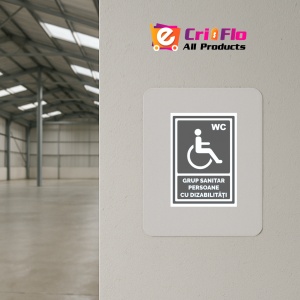 Indicator Gri grup sanitar persoane cu dizabilitati, Sticker autocolant - Img 3