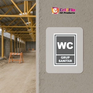 Indicator Gri pentru wc grup sanitar, Sticker autocolant - Img 5