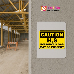 Indicator H2S Poisonous Gas May Be Present Sign, Sticker autocolant - Img 5