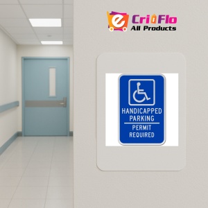 Indicator Handicapped Parking Permit Required Sign, Sticker autocolant - Img 4