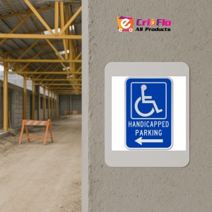 Indicator Handicapped Parking Sign Left Arrow, Sticker autocolant - Img 5
