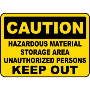 Indicator Hazardous Material Storage Area Sign, Sticker autocolant