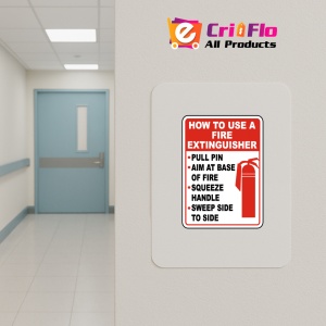 Indicator How To Use Fire Extinguisher sign, Sticker autocolant - Img 4