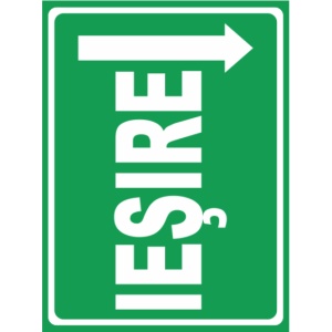 Indicator Iesire jos, Sticker autocolant