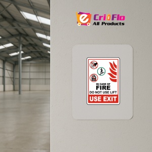 Indicator In Case of Fire Do Not Use Lift Sign, Sticker autocolant - Img 3