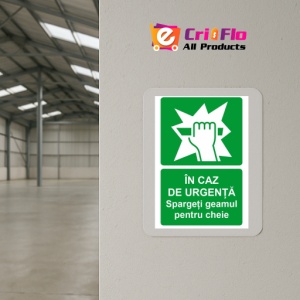 Indicator In caz de urgenta spargeti geamul pentru cheie, Sticker autocolant - Img 4