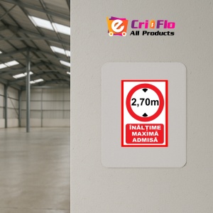 Indicator Inaltime maxima admisa 2,70 metri, Sticker autocolant - Img 3