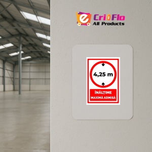 Indicator Inaltime maxima admisa 4,25 m, Sticker autocolant - Img 3