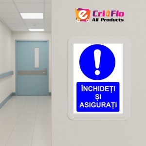 Indicator Inchideti si asigurati indicator de obligativitate, Sticker autocolant - Img 5