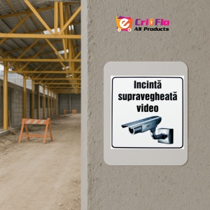 Indicator Incinta supravegheata video, Sticker autocolant - Img 5
